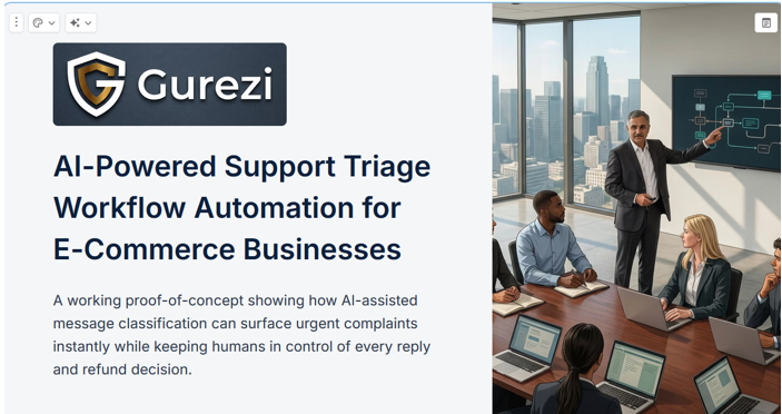 AI-powered e-commerce support triage workflow — urgency detection and routing