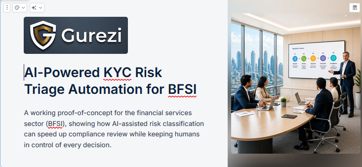 KYC risk triage automation for BFSI compliance — AI-assisted classification